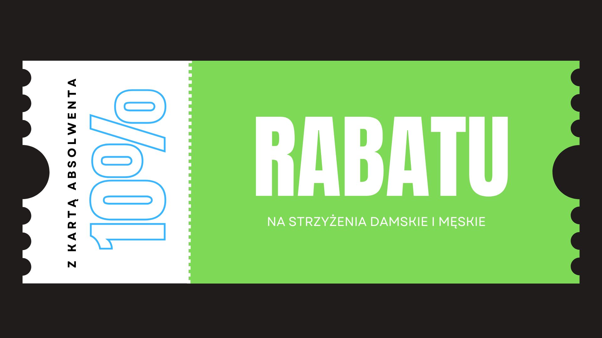 Rabat 10% na strzyżenia damskie i męskie </p>
<p>Promocja ważna do odwołania.