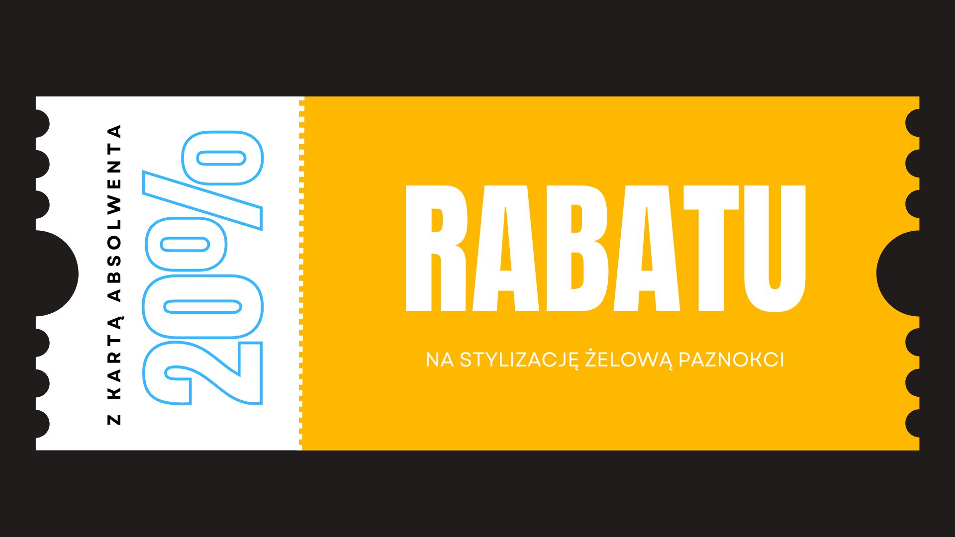 La Mirage 20% na stylizację żelową paznokci.<br />
Oferta ważna do 30.04.2025